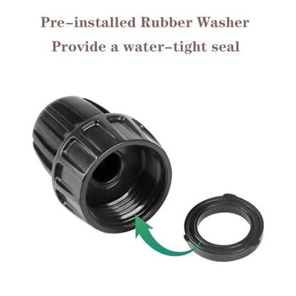 QRITY 1Pcs 3/4" to 1/2" Irrigation Adapter, US Standard Faucet Connectors - size: A