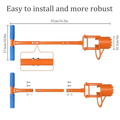 Bulb Planter Tool ,long planter | 5-in-1 Lawn bulb Auger for Planting Bulbs & Sod Cutting | for Tulips bulbs, Daffodil bulbs, Iris | Easy Digging Holes | Save Time & Back Strain (Bulb planter-middle)