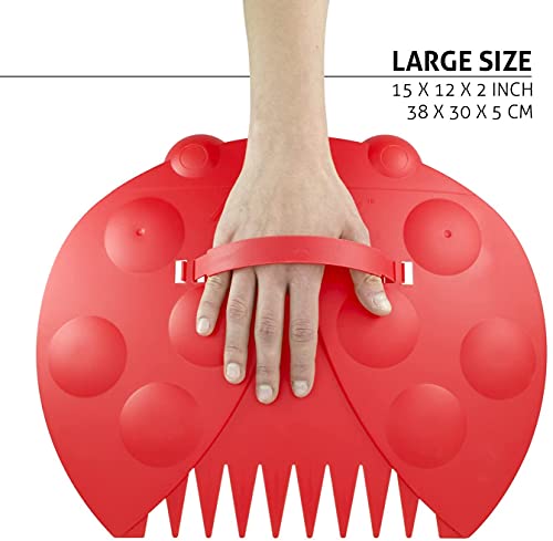 GardenHOME Leaf Scoops, Hand Rakes & Leaf Grabbers, Red Ladybug Pair - style: red ladybug shape