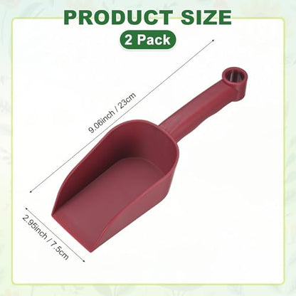 M METERXITY 2-Pack Garden Shovel Trowel Hand Shovels, 23cm/9.06 Inch Plastic Gardening Tools for Digging, Transplanting, Soil Loosening and Planting, Ergonomic Handle [Wine Red] - color: Wine Red, size: Small