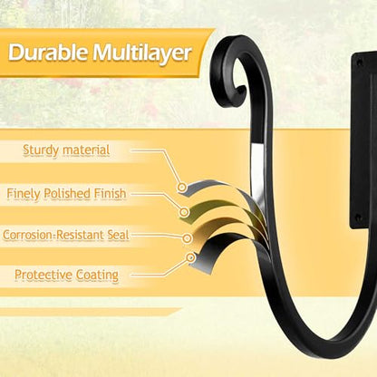 Hose Holder Wall Mount: 8 Inch Metal Heavy-Duty Garden Hose Hanger Outdoor - color: A-1PC