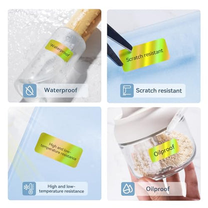 NIIMBOT Thermal Transfer Labels 0.55''x1.18'', Only for N1/B18 Label Maker - color: 0.55''×1.18''-hologram