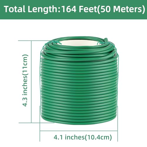 Soft Plant Ties, 164ft Garden Wire, 3.5mm Flexible Garden Ties for Climbing Plants, Tomato, Vines Plant, Flowers, Roses Plant Support - size: 164 Ft