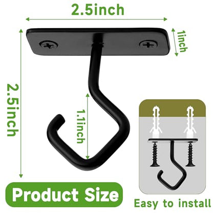 2.5" Ceiling Hooks for Hanging Plants - Heavy Duty Metal Hooks 2-Pack - size: 3C-2.5"4PCs