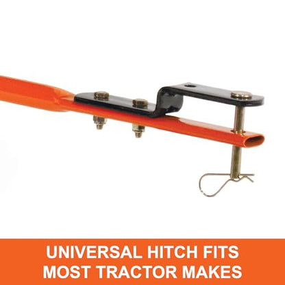 Agri-Fab Pull Behind Broadcast Spreader for Seed, Fertilizer, Salt and Ice Melt, 130 lb Hopper Capacity with Universal Hitch and 12 Ft Spread Width - style: Modern