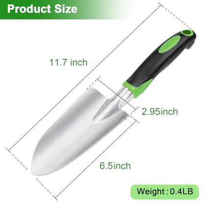 Garden Shovel Hand Trowel, Heavy Duty Hand Shovel with Ergonomic Handle,Garden Shovels for Digging, Rust Resistant Garden Spade Garden Tools for Garden Work, Green - style: Trowel-Green