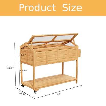 Raised Garden Bed Elevated Planter Box W/Legs Cover Outdoor