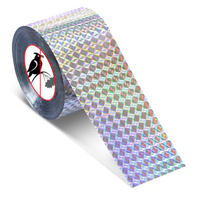 Bird Scare Tape Ribbon, 350FT x 2 in Reflective Flash Tape for Birds, Double Side Reflective Ribbon Scare Birds Woodpecker, Pigeon, Geese Away from House, Garden, Yard, Orchard, Patio, Outdoor