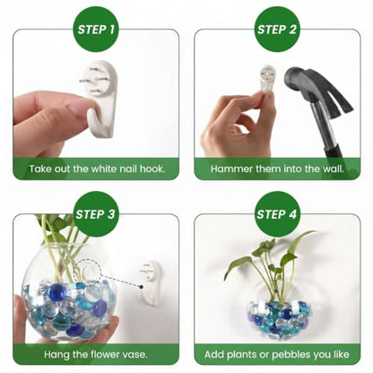 DomeStar Set of 2 Wall Vases, Wall Mounted Propagation Station - size: 2pcs