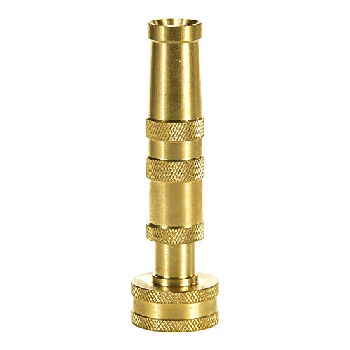 Heavy-Duty Brass Hose Nozzle, Adjustable Twist Hose Nozzle, Jet Sweeper Nozzle, Garden Sprayer - color: Nozzle Twist (1 Pack)