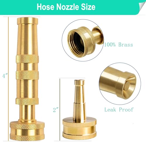 Solid Brass Adjustable Twist Hose Nozzle - style: Nozzle Twist+Jet 2P