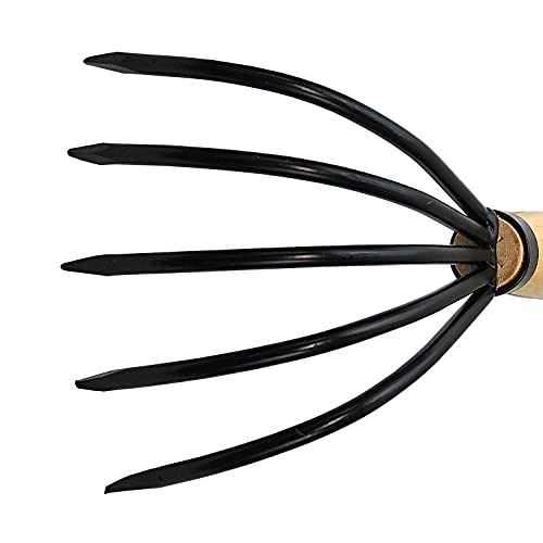 KAKURI Hand Cultivator Garden Tool 10", Handheld Rake for Weeding, Digging, Cultivating, Hand-Forged Japanese Steel, Made in Japan
