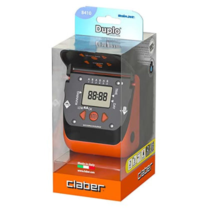 Claber 8420 Aquadue Duplo Evolution Dual Outlet Digital Water Timer