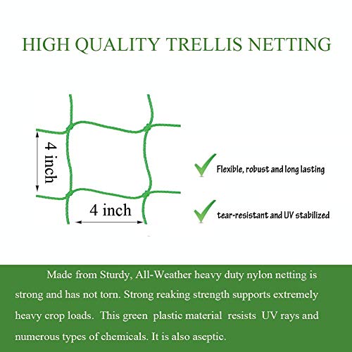 Trellis Netting for Climbing Plants - Heavy Duty Garden Trellis Netting for Cucumber, Vine, Fruits & Vegetables Tomato Plants Trellis Net, Climbing Vining Plants (1-Pack 8.2' x 6.6'Ft) - size: 8.2' x 6.6'Ft