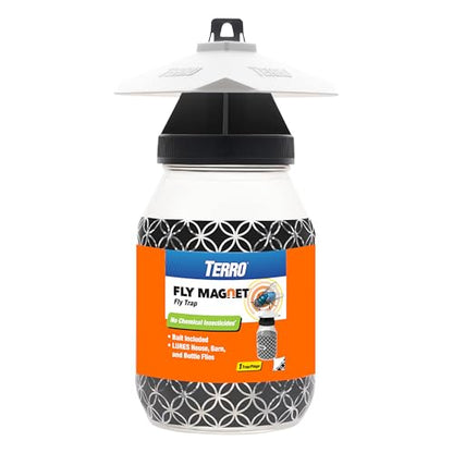 TERRO Fly Magnet Trap, Reusable Poison-Free Outdoor Fly Catcher with Bait - size: 1 Pack