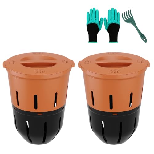 In-Ground Worm Compost Bin, 2 Pack 3.3 Gallon Worm Composter