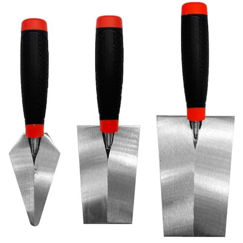 3 Pack Masonry Hand Tool Set, Brick Pointing&Bucket Margin Trowel - size: Multi-size,3 Pack