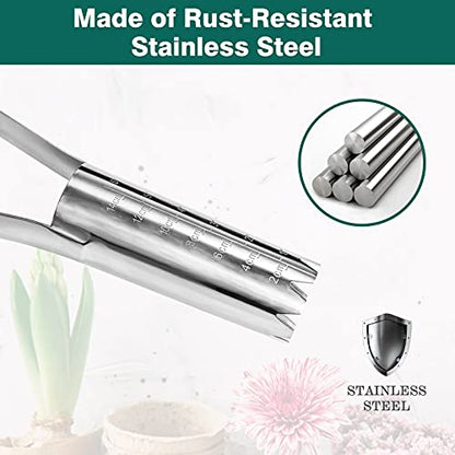 Garden Bulb Planter with 6 inches Depth Mark, Bulb Transplanter - size: 14.3in Bulb Planter