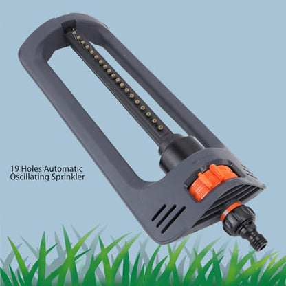 Lawn Sprinkler Heavy Duty Nozzles 4 Spray Modes for Yard, Garden Water Oscillating Sprinkler Covers Up to 4000 Sq Ft with Weighted Base