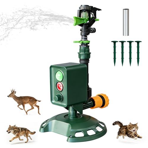 Solar Motion-Activated Animal Repellent Water Sprinkler