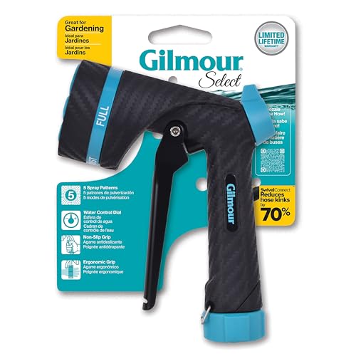 Gilmour Heavy Duty Front Control Garden Hose Nozzle with Swivel Connect - style: Front Control