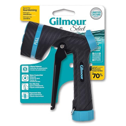 Gilmour Heavy Duty Front Control Garden Hose Nozzle with Swivel Connect - style: Front Control