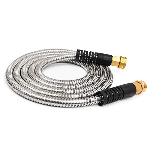 Cesun Short Garden Hose 10 ft, Metal Water Hose, Female to Male, 5/8" - size: 10ft Male to Female