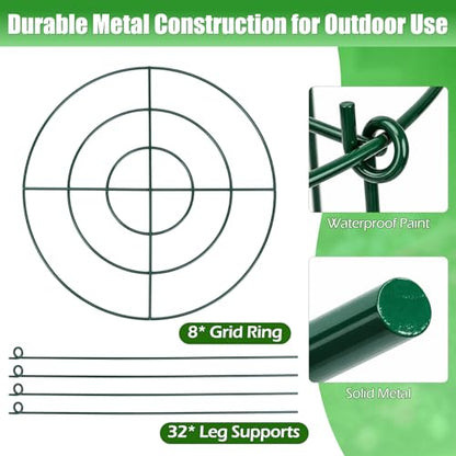 8 Pack Peony Cages and Supports, 11.5 x 20 Inch Plant Support Cage Set - size: 8 Pack- 11.5*20"