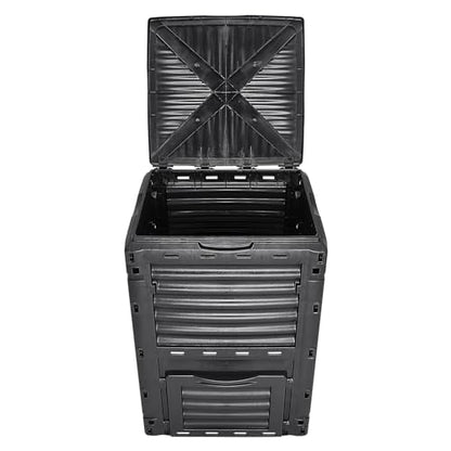 VEVOR Garden Compost Bin 80 Gal, BPA Free Composter, Large Capacity Outdoor Composting Bin with Top Lid and Bottom Door, Easy Assembling, Lightweight, Fast Creation of Fertile Soil - style: 80 Gallon
