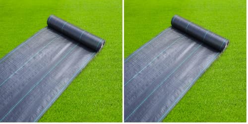 4ftx100ft Weed Barrier Landscape Fabric Heavy Duty, 3.2oz Weed Barrier Fabric, Easy Setup Woven Garden Weed Fabric Landscaping Fabric (Pack of 2) - size: 3.2oz-4x100ft (Pack of 2)