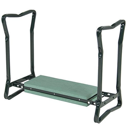 Best Choice Products Foldable Garden Kneeler and Seat With Bonus Tool Pouch Portable Stool EVA Pad