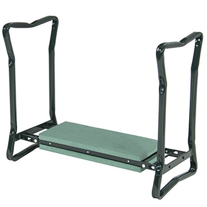 Best Choice Products Foldable Garden Kneeler and Seat With Bonus Tool Pouch Portable Stool EVA Pad