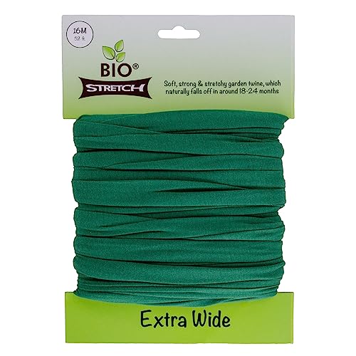 Bio-Stretch Soft Tree Ties & Garden Tape for Young Trees, 16M Green - size: Extra Wide 52 ft / 16M