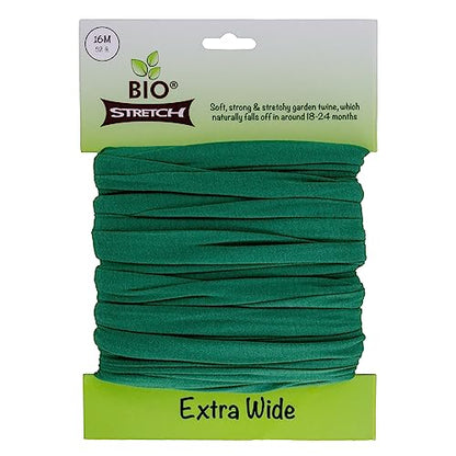 Bio-Stretch Soft Tree Ties & Garden Tape for Young Trees, 16M Green - size: Extra Wide 52 ft / 16M