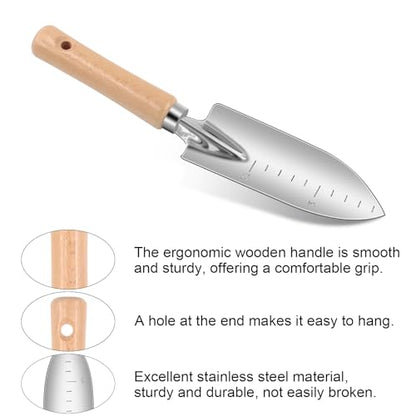 Weed Puller Tool, 6 Piece Stainless Steel Heavy Duty Weeding Tool, Weed Puller, Crack Weeder Tool, Weed Remover Tool with Ergonomic Wooden Handle, Gardening Gifts for Women - style: 6 Pieces