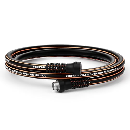 Garden Hose 5 ft x 5/8",Heavy Duty Water Hose - color: Black, size: 5FT