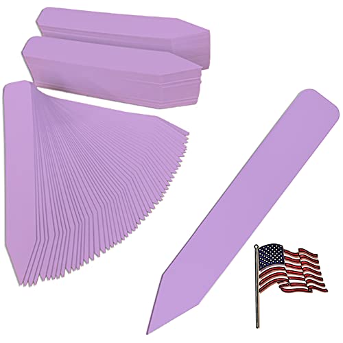 4" x 5/8" Lilac Premium Pot Stakes - 400 Pcs - Plastic Plant Tags and Labels - Nursery Garden Tree Labels Waterproof Writeable | Made in The USA |