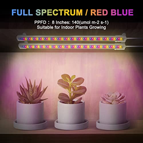 Mosthink Indoor Grow Strip Lights for Under Shelf Cabinet Plants - color: Mix, size: 13.75inch 2Pack-in-1