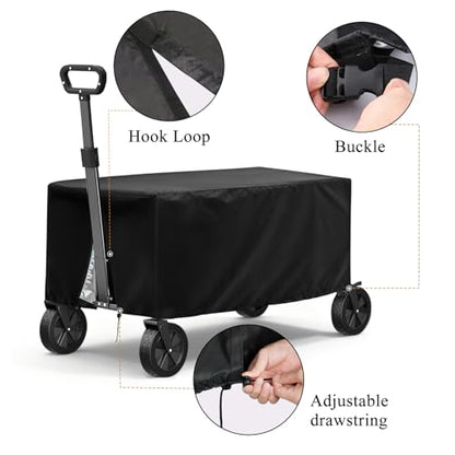 TheElves Wagon Rain Cover Waterproof for Gorilla Carts VEVOR Poly Dump Cart - size: 41x26x20 inch