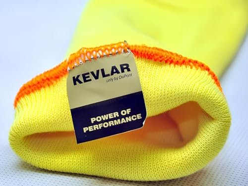 G & F PRODUCTS 100% Kevlar fiber by DuPont Cut Resistant Knit Sleeve, Sold by 6-piece pack - color: Cut Level 3 With Thumslot 18 Inch