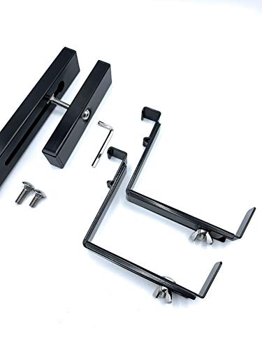 Hold It Mate Universal Adjustable 20” Planter Box Bracket Kit Includes 2 Heavy Duty Bottom Adjustable 5.5 to 8.5” Brackets Holds up to 30” Long Planter Box for Vertical Spindled Deck Railings - size: 20 Inch