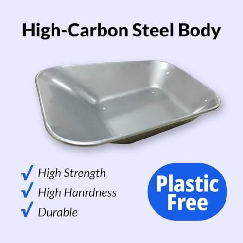 Kids Metal Wheelbarrow 2 Wheel Children Wheelbarrow for Kids(Silver) - color: Silver