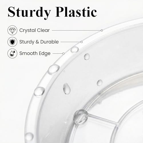 30 Pack Clear Plant Saucer 6 Inches Plastic Drip Trays to Catch Water - size: 6 Inch