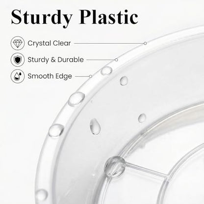 30 Pack Clear Plant Saucer 6 Inches Plastic Drip Trays to Catch Water - size: 6 Inch