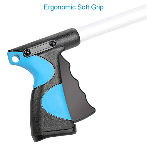Grabber Reacher Tool, 32" Foldable Picker Upper Grabber, Reaching Tool for Trash Claw Pick Up Stick, Litter Picker, Arm Extension (BLUE1) - color: blue1