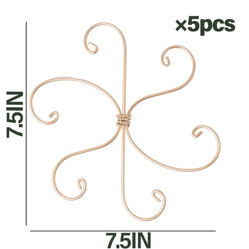7.5In Monstera Plant Stem Support Hook Set-5PCS Metal stem Holder - size: 7.5 x 7.5 inches