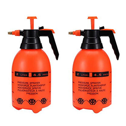 Garden Pump Sprayer 68oz/0.5Gallon Hand-held Orange-2Pcs FKM Gasket