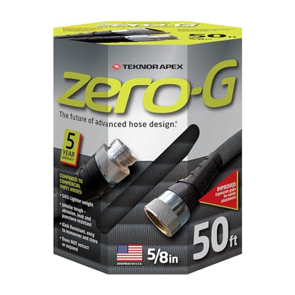 5/8" x 50ft zero-G Lightweight Garden Hose, Kink Free Garden Hose, Teknor Apex Water Hose - size: 5/8" x 50', style: zero-G