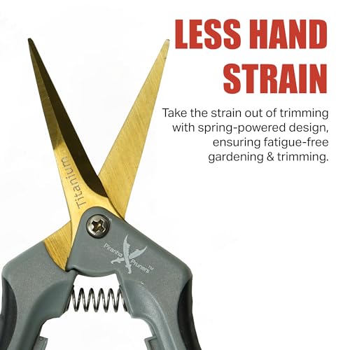 Piranha Pruner Trimming Scissors Garden Shears, Plant Trimmers, Gardening Hand Tools, Straight Titanium Blade