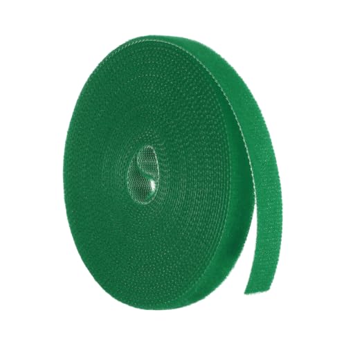 HARFINGTON Garden Plant Tape 16.4ft 25/64" Reusable Tie Strap Emerald Green - color: Emerald Green, size: 16.4ft x 25/64"